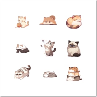 Cute Cats Sticker Pack Posters and Art